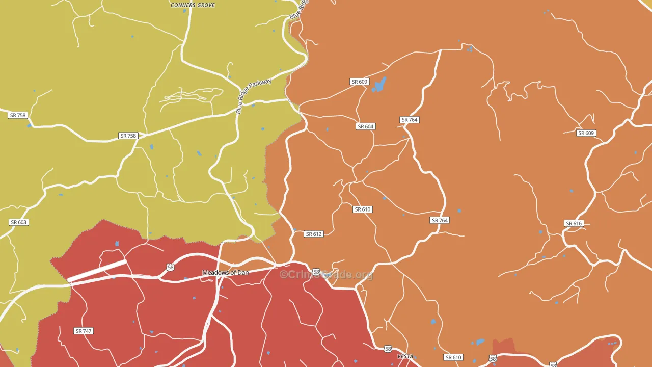 Vesta, VA Map of Drug-Related Crime Rates