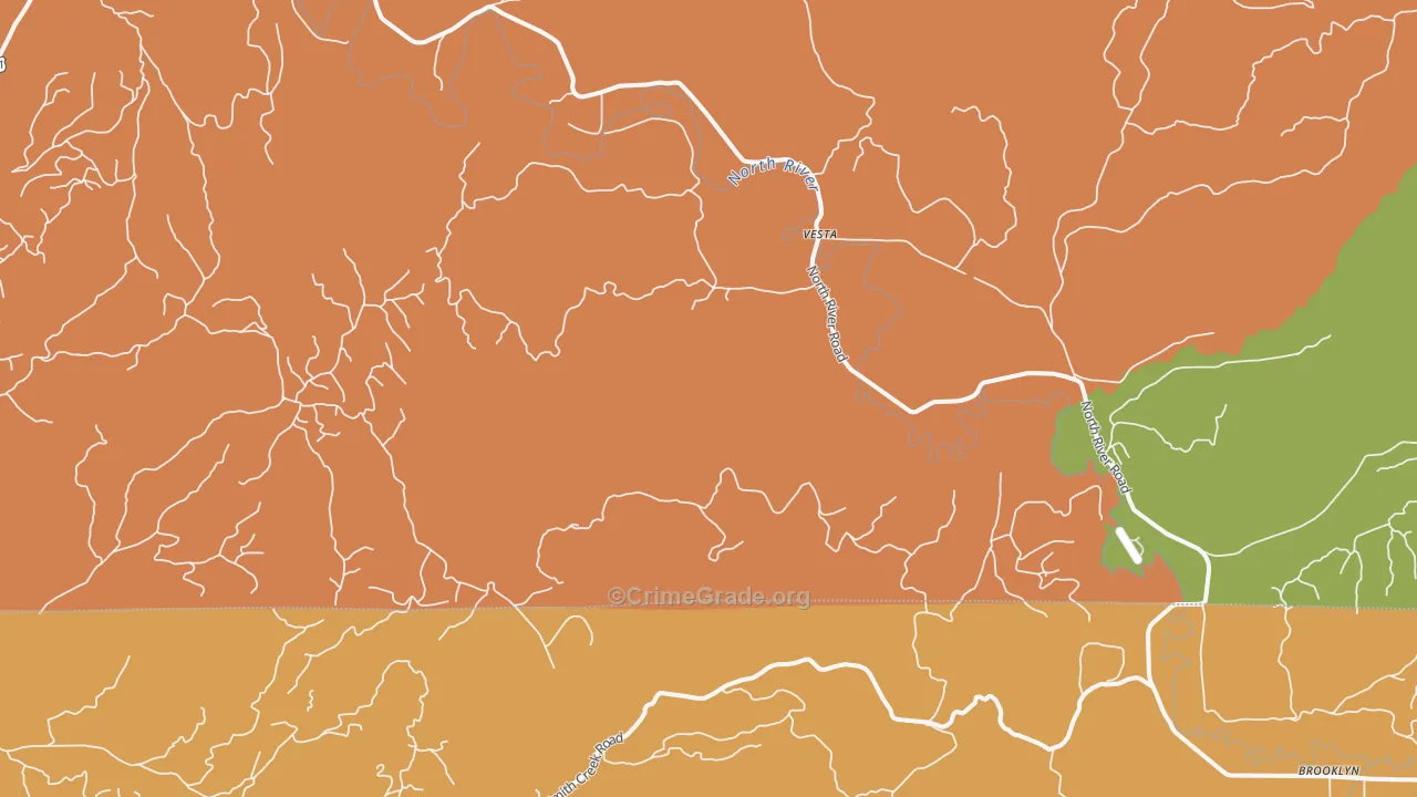 Vesta, WA Map of Drug-Related Crime Rates