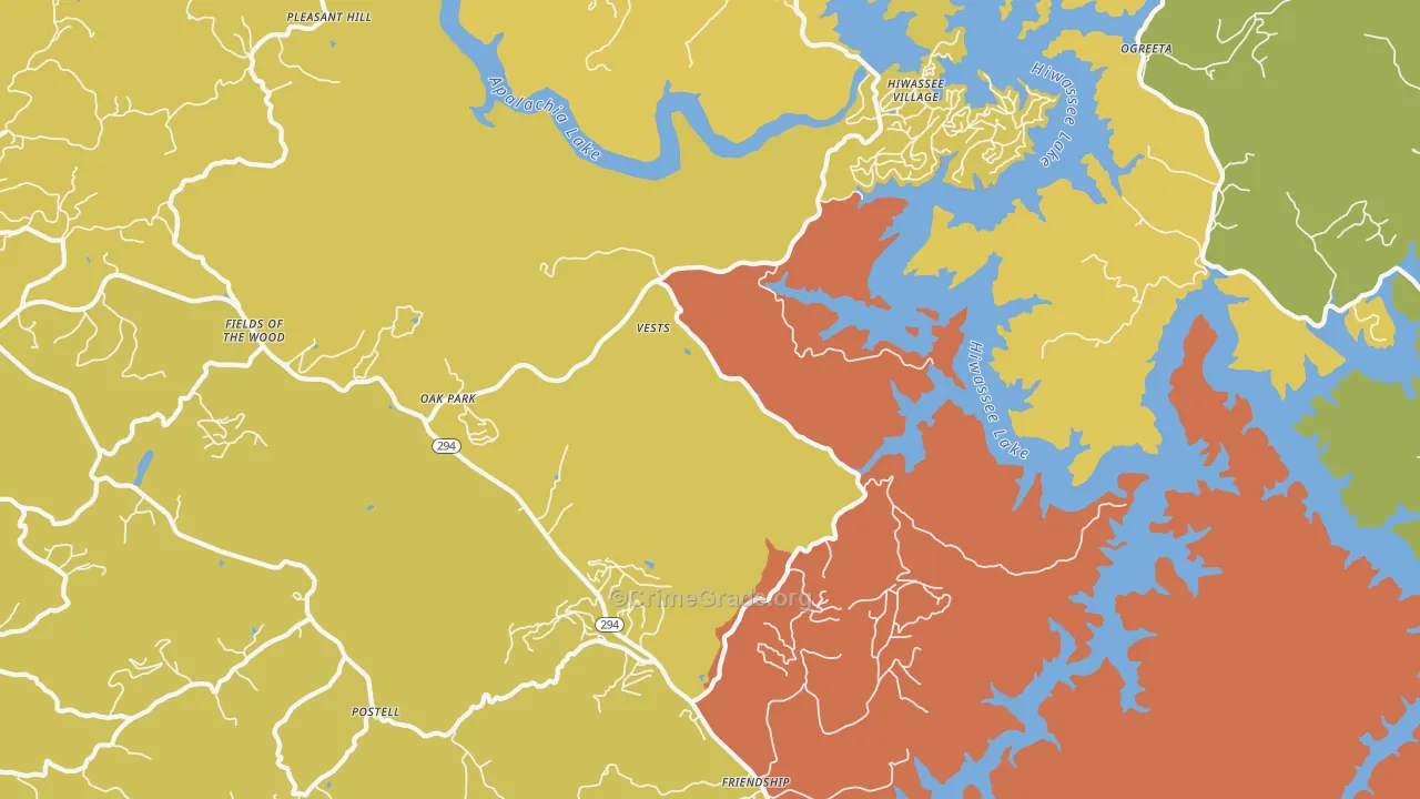 Vests, NC Map of Drug-Related Crime Rates