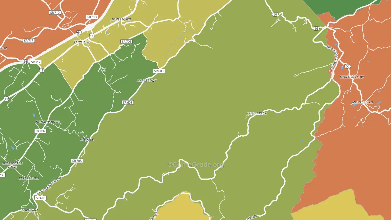 Vesuvius, VA Map of Drug-Related Crime Rates