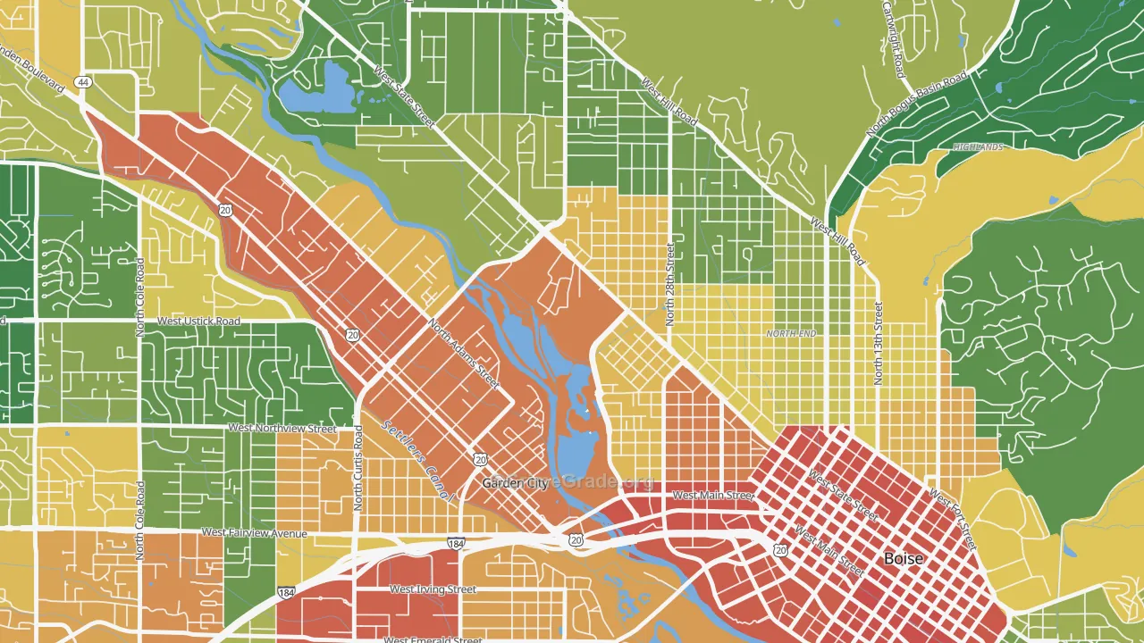Veterans Park, Boise, ID Map of Drug-Related Crime Rates