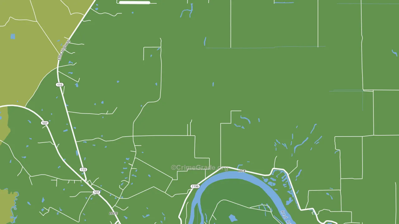 Vick, LA Map of Drug-Related Crime Rates