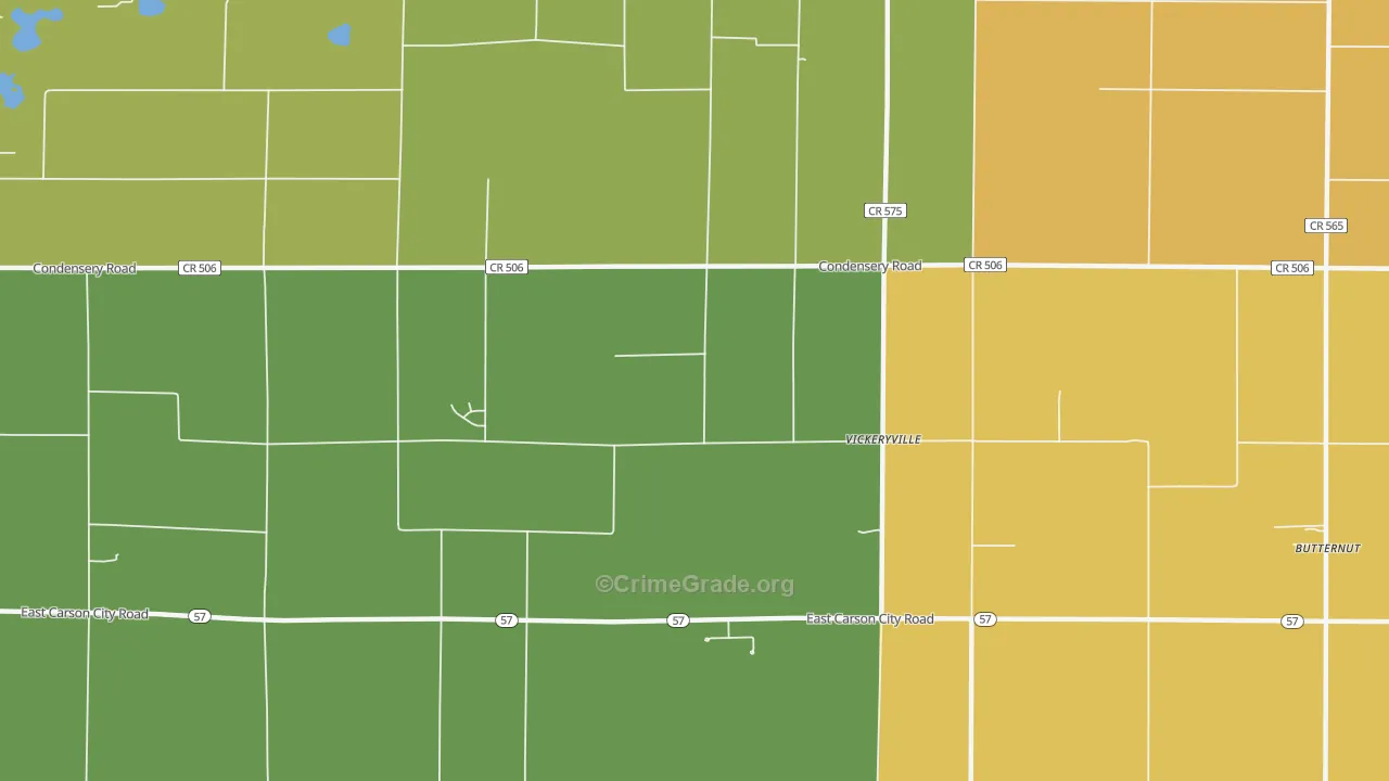 Vickeryville, MI Map of Drug-Related Crime Rates