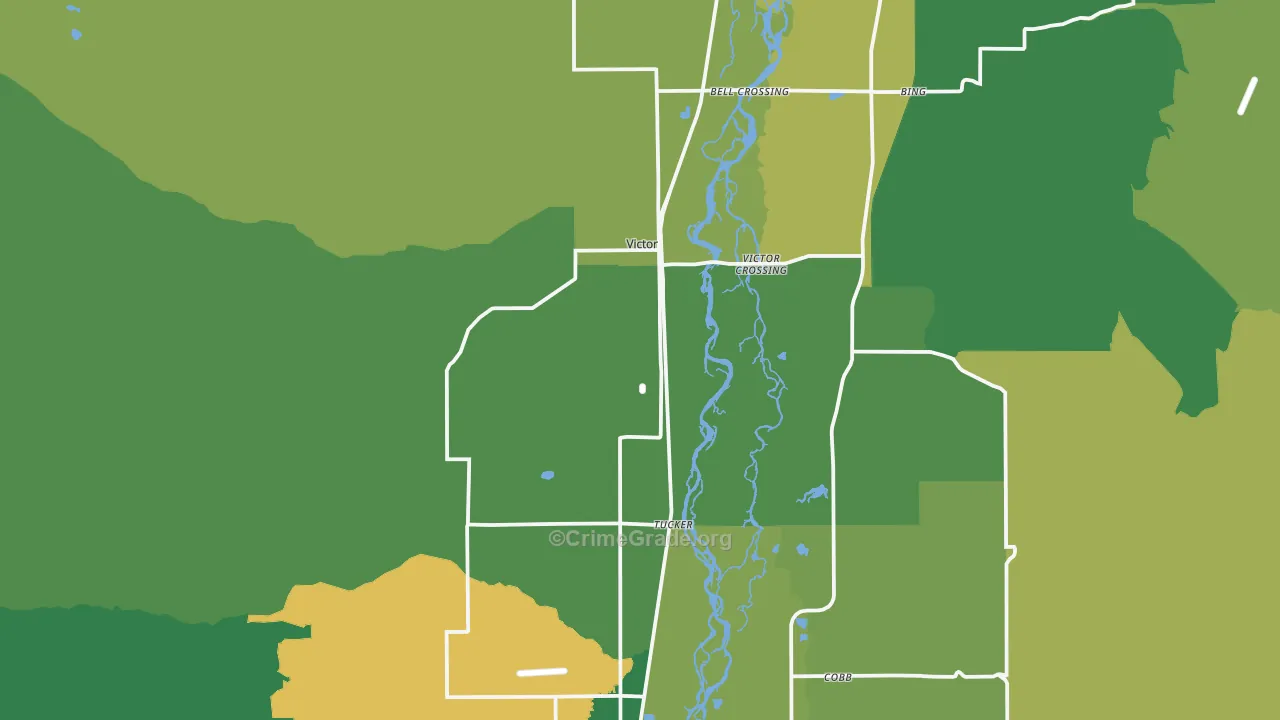 Victor, MT Map of Drug-Related Crime Rates