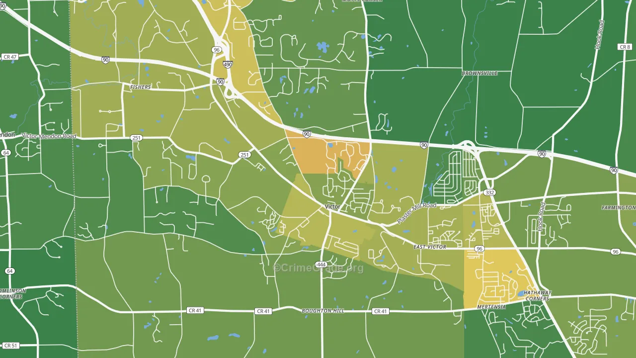 Victor, NY Map of Drug-Related Crime Rates