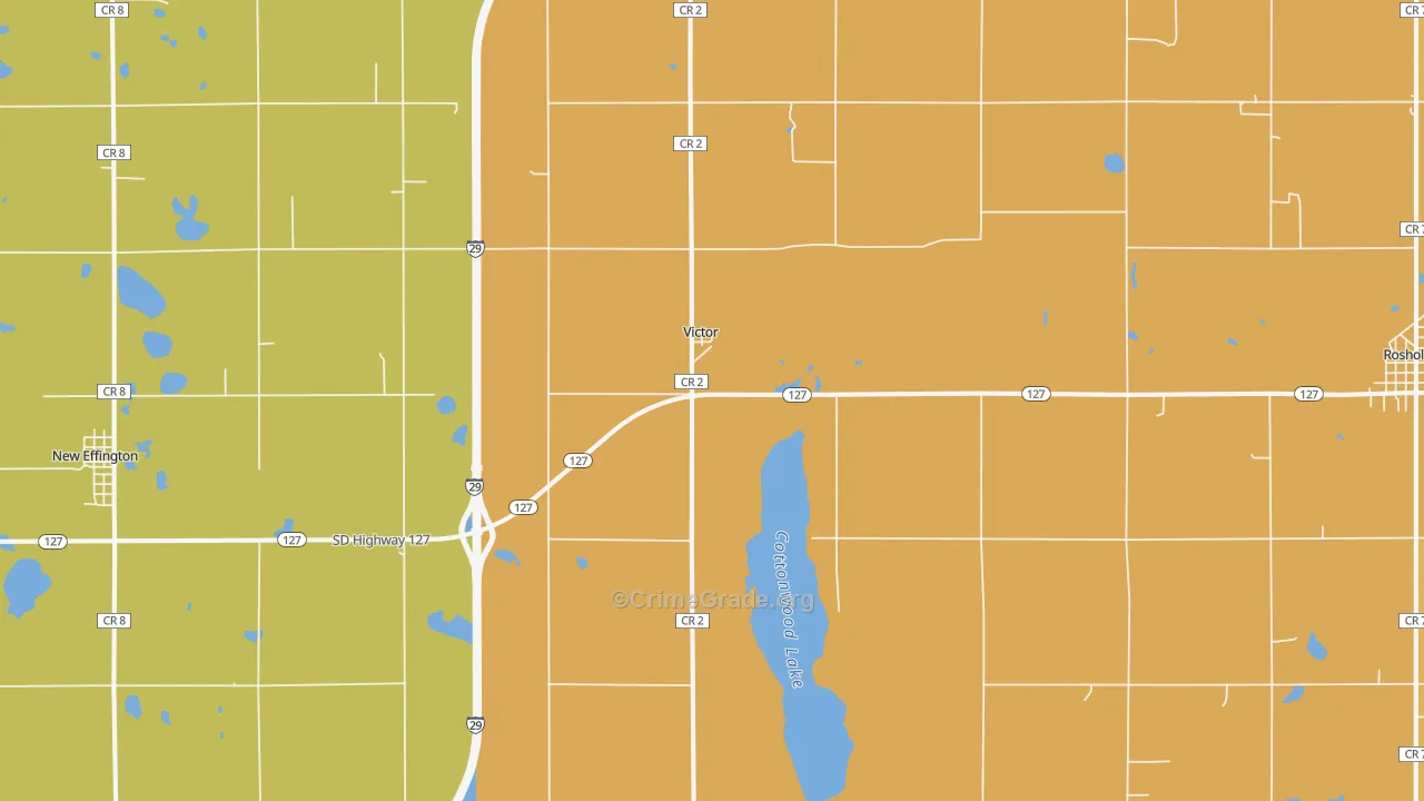 Victor, SD Map of Drug-Related Crime Rates