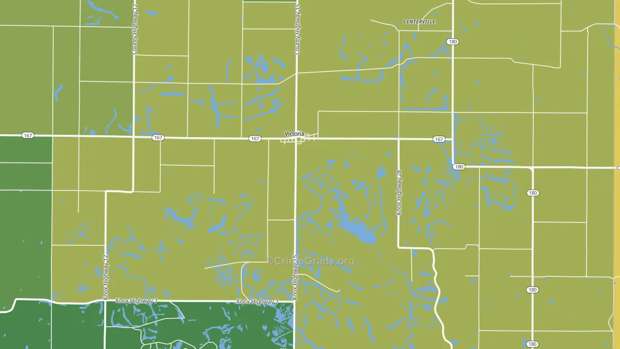 Victoria, IL Map of Drug-Related Crime Rates