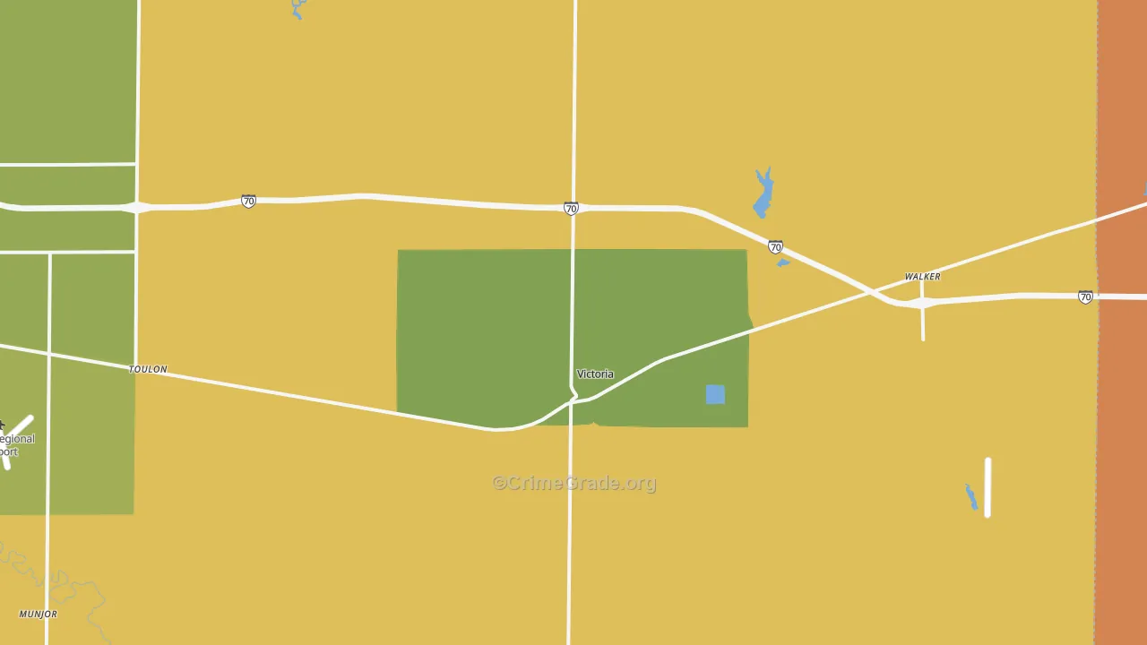 Victoria, KS Map of Drug-Related Crime Rates