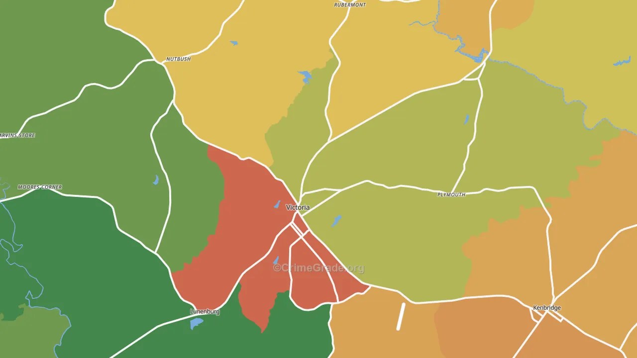 Victoria, VA Map of Drug-Related Crime Rates