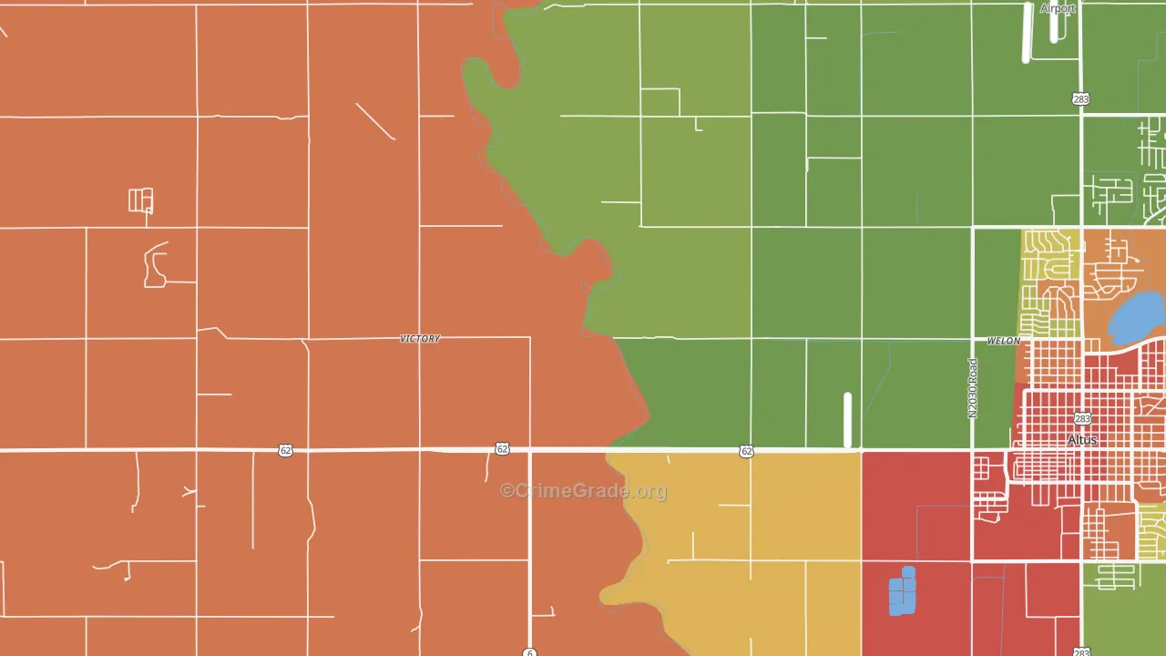 Victory, OK Map of Drug-Related Crime Rates