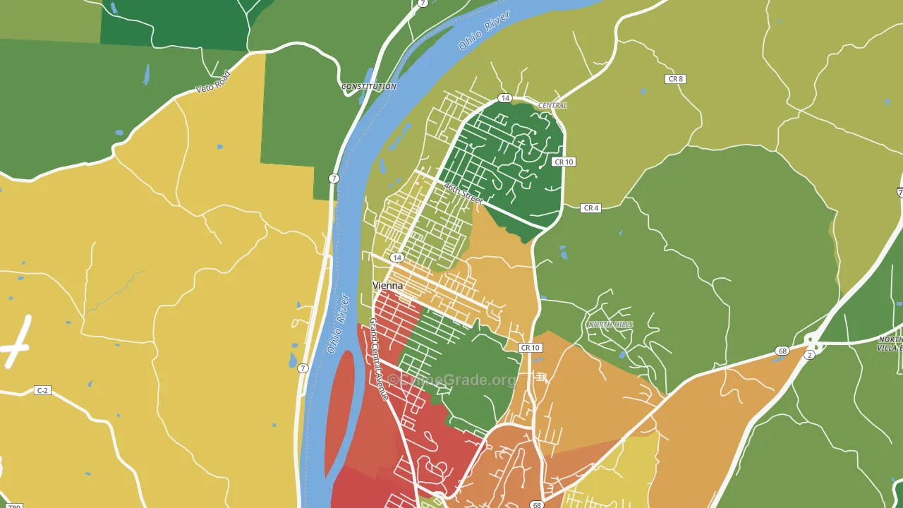 Vienna, WV Map of Drug-Related Crime Rates