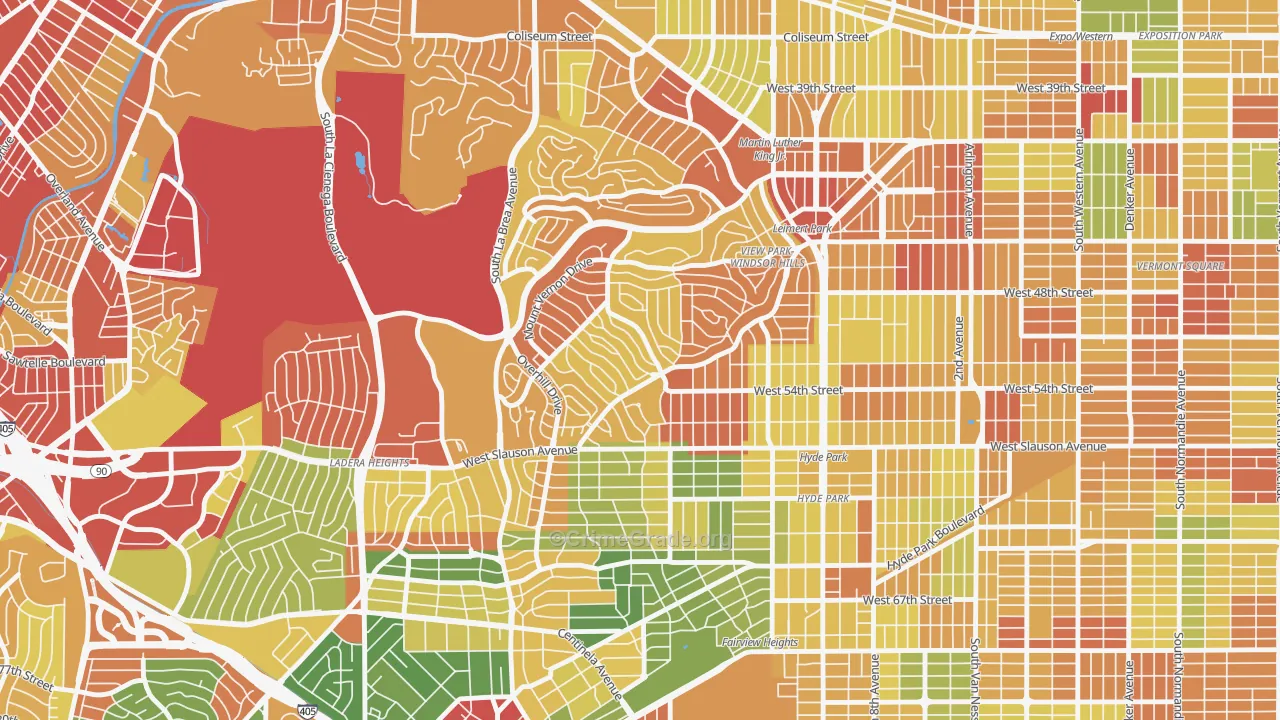 View Park-Windsor Hills, CA Map of Drug-Related Crime Rates