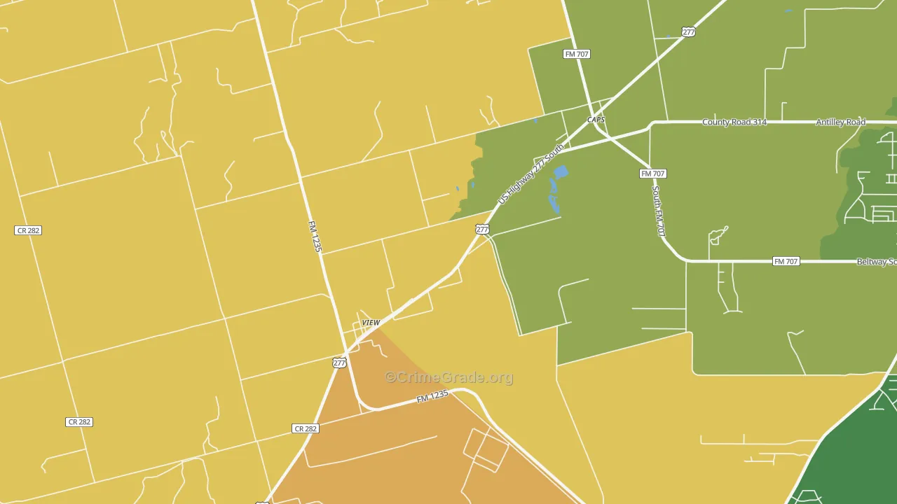 View, TX Map of Drug-Related Crime Rates