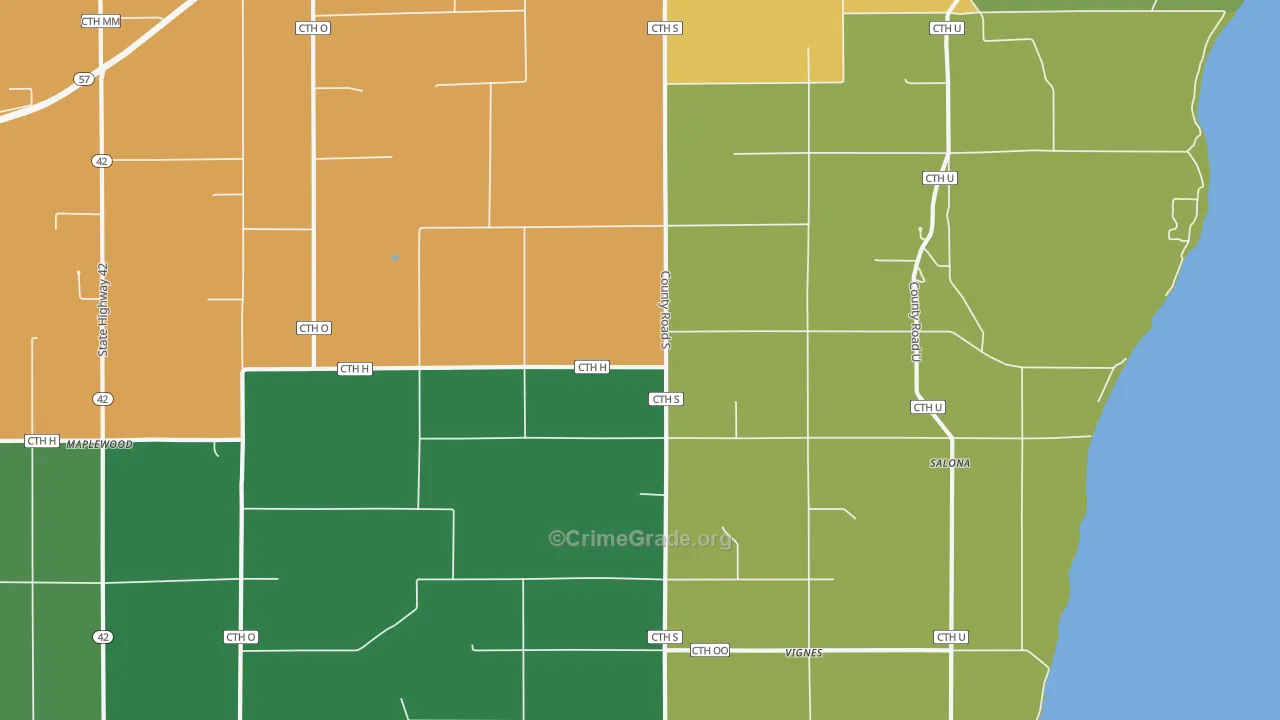 Vignes, WI Map of Drug-Related Crime Rates