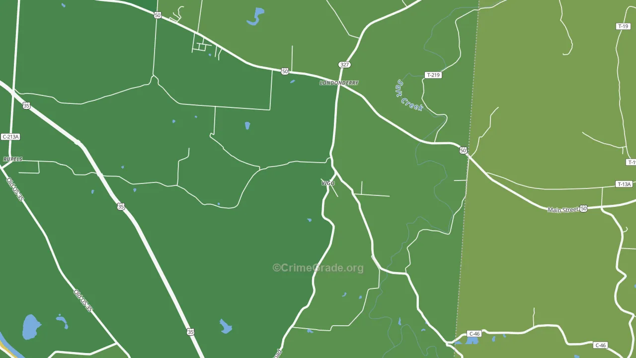 Vigo, OH Map of Drug-Related Crime Rates