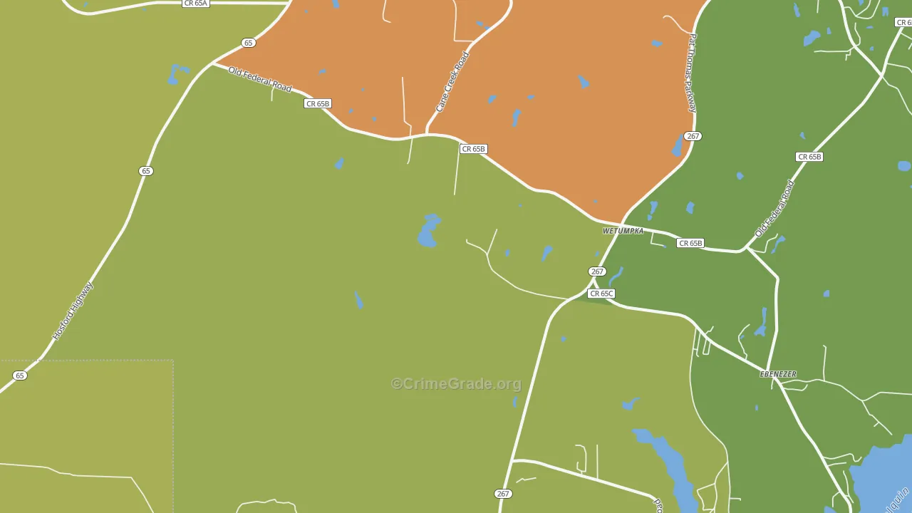 Vilas, FL Map of Drug-Related Crime Rates