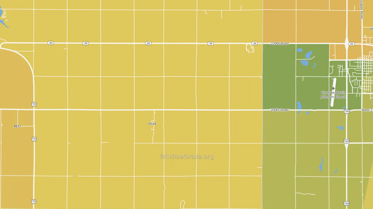 Vilas, KS Map of Drug-Related Crime Rates