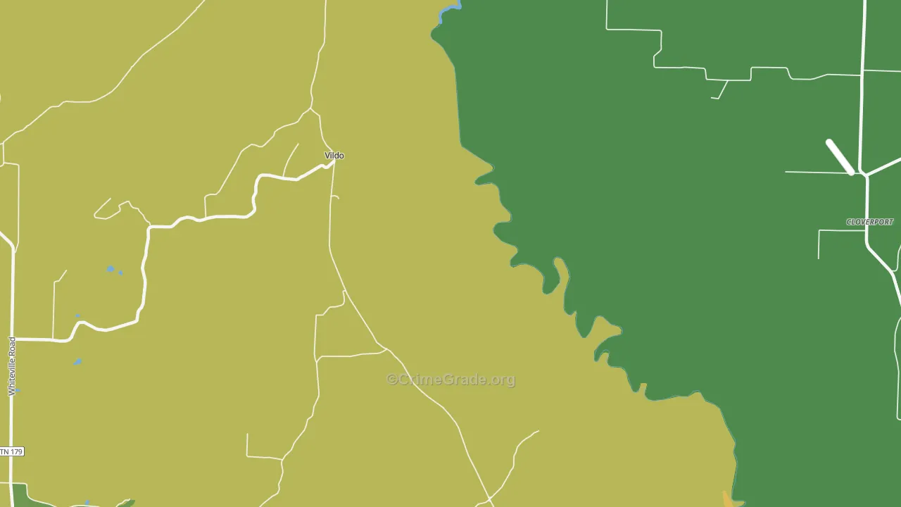 Vildo, TN Map of Drug-Related Crime Rates