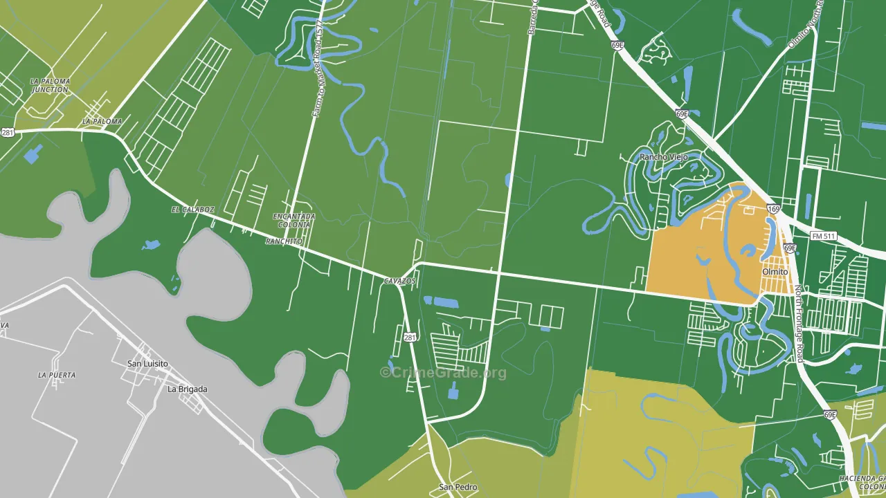 Villa Cavazos, TX Map of Drug-Related Crime Rates