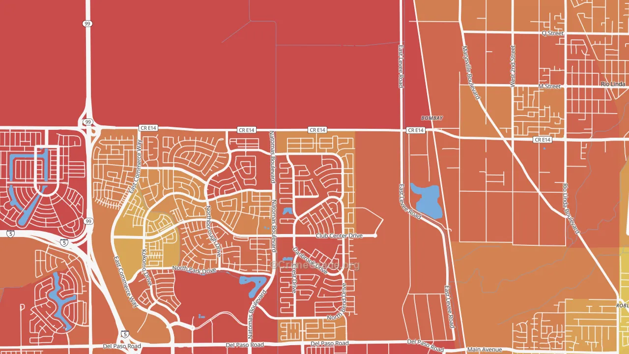 Village 11, Sacramento, CA Map of Drug-Related Crime Rates