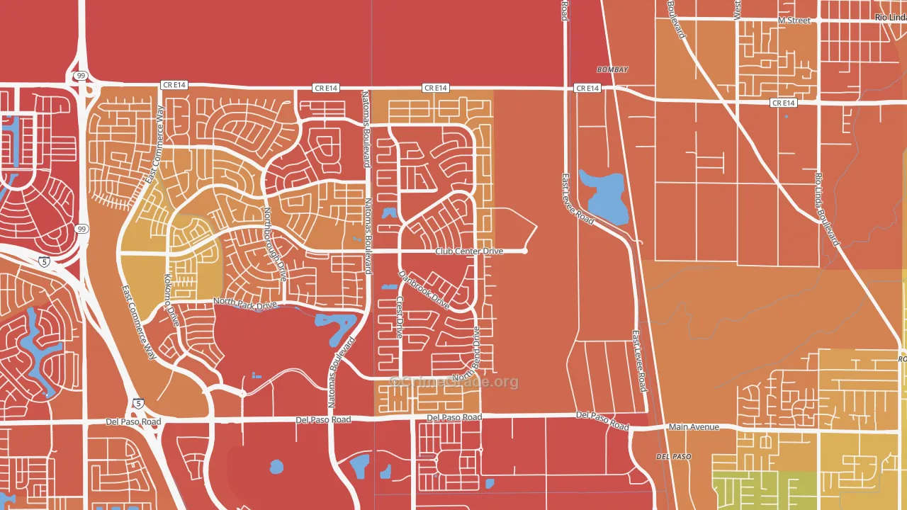 Village 12, Sacramento, CA Map of Drug-Related Crime Rates