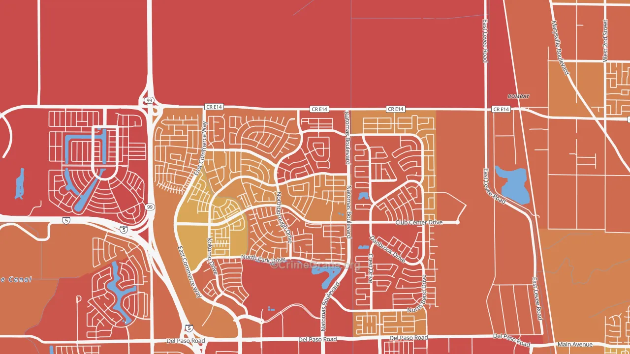 Village 9, Sacramento, CA Map of Drug-Related Crime Rates