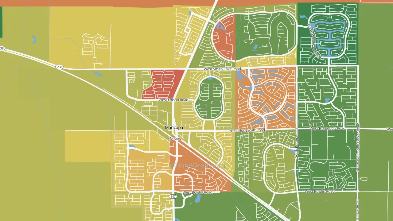 Villages at Rancho El Dorado, Silver Bell, AZ Map of Drug-Related Crime Rates