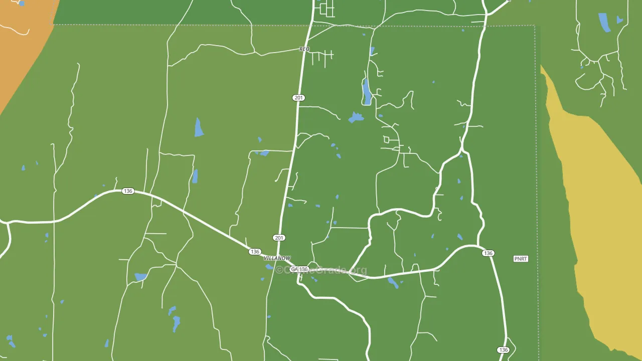 Villanow, GA Map of Drug-Related Crime Rates