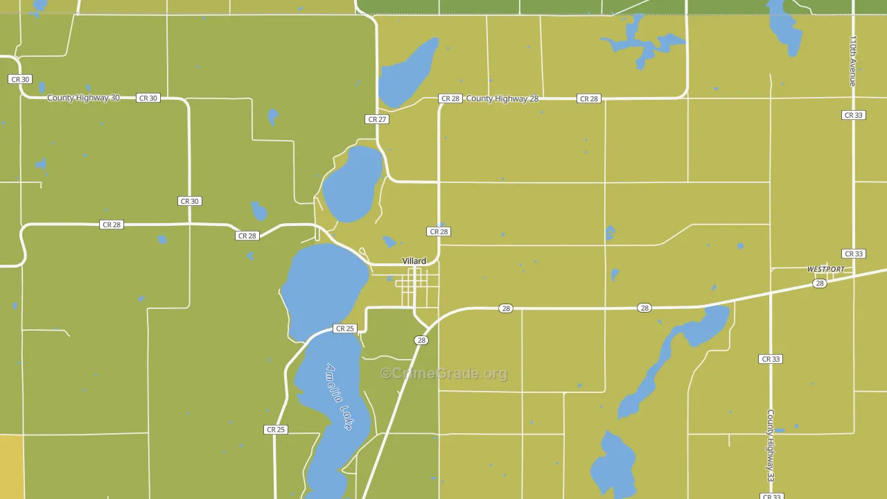 Villard, MN Map of Drug-Related Crime Rates