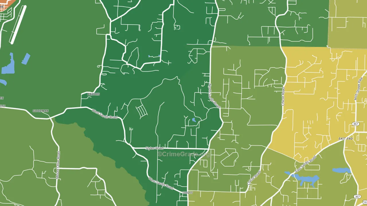 Vimy Ridge, AR Map of Drug-Related Crime Rates