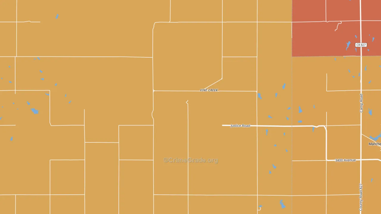 Vine Creek, KS Map of Drug-Related Crime Rates