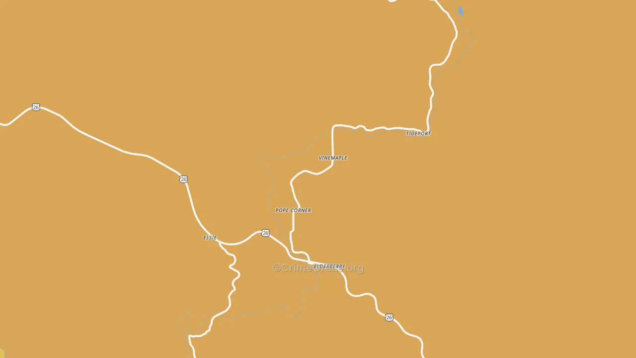 Vinemaple, OR Map of Drug-Related Crime Rates