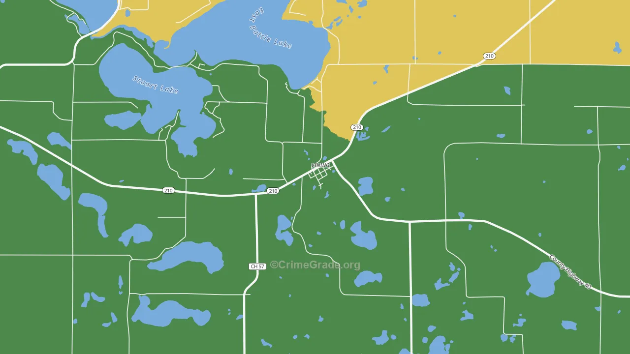 Vining, MN Map of Drug-Related Crime Rates