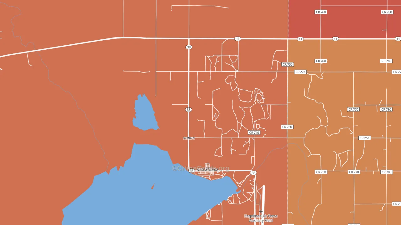 Vining, OK Map of Drug-Related Crime Rates