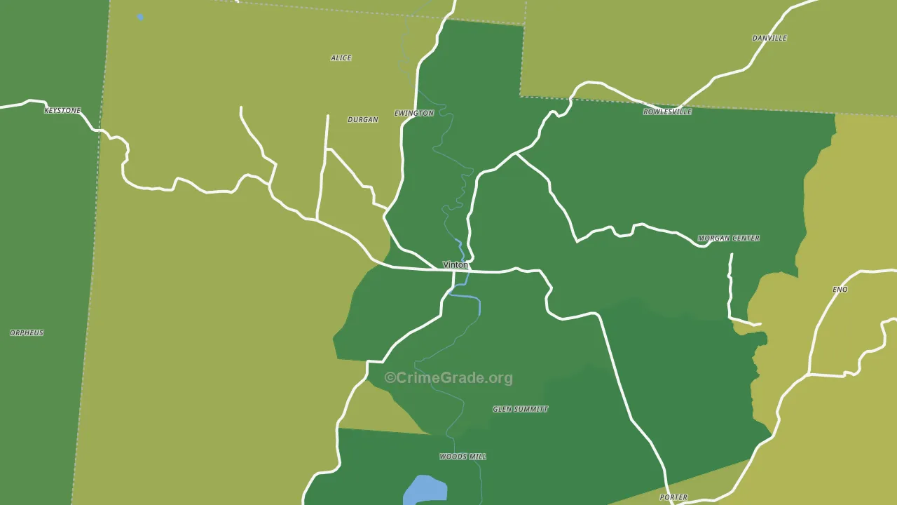 Vinton, OH Map of Drug-Related Crime Rates