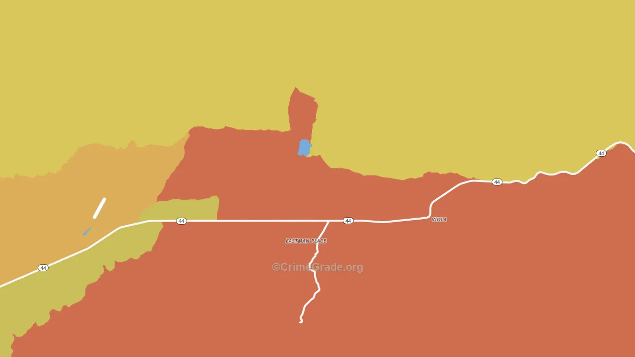 Viola, CA Map of Drug-Related Crime Rates