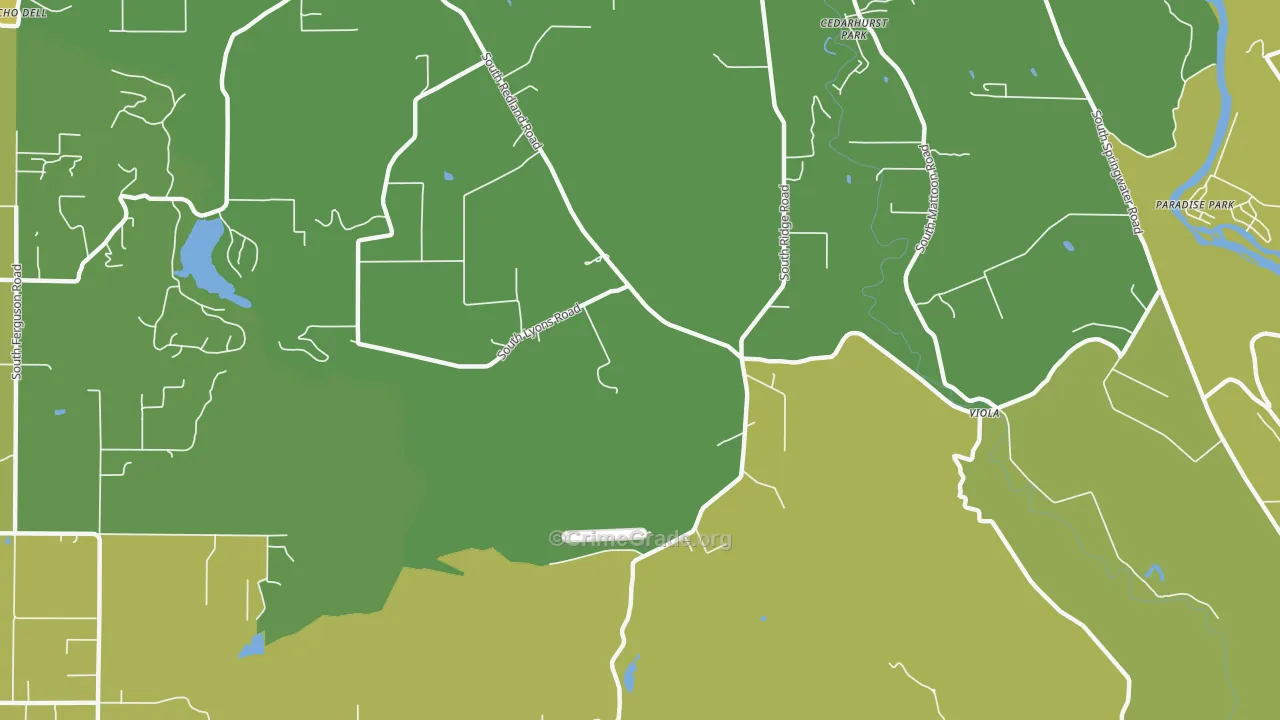 Viola, OR Map of Drug-Related Crime Rates