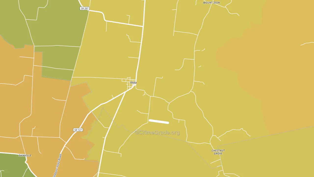 Viola, TN Map of Drug-Related Crime Rates