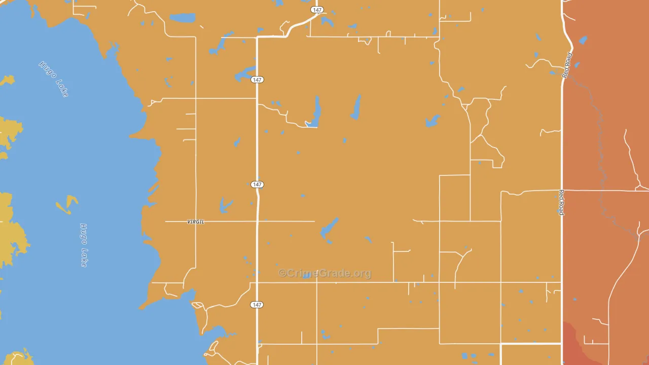 Virgil, OK Map of Drug-Related Crime Rates