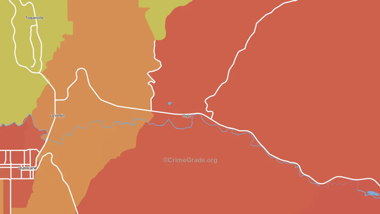 Virgin, UT Map of Drug-Related Crime Rates