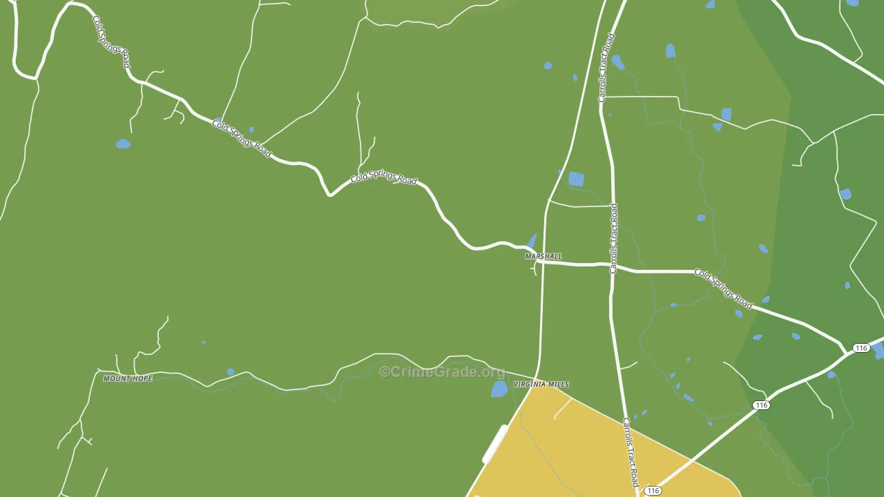 Virginia Mills, PA Map of Drug-Related Crime Rates