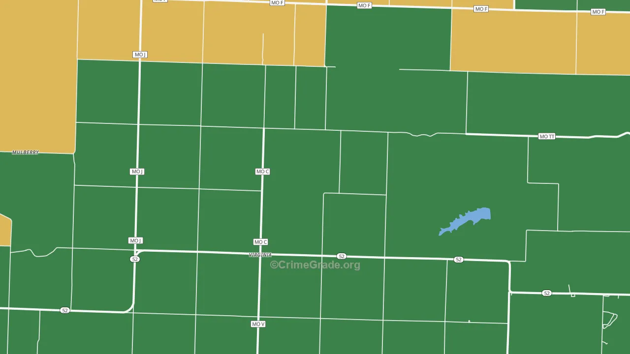 Virginia, MO Map of Drug-Related Crime Rates