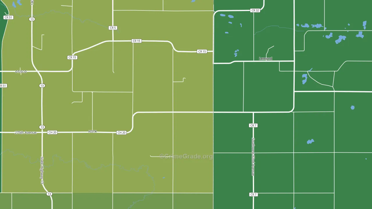 Vista, MN Map of Drug-Related Crime Rates