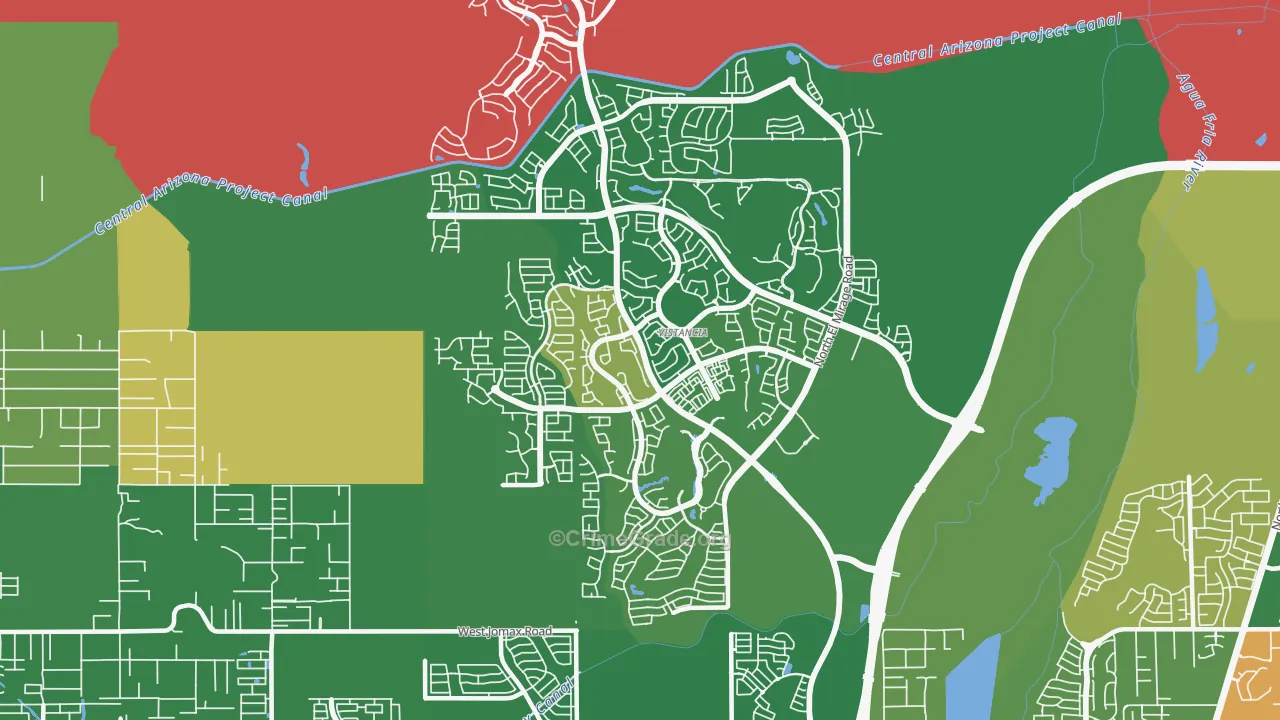 Vistancia, Peoria, AZ Map of Drug-Related Crime Rates
