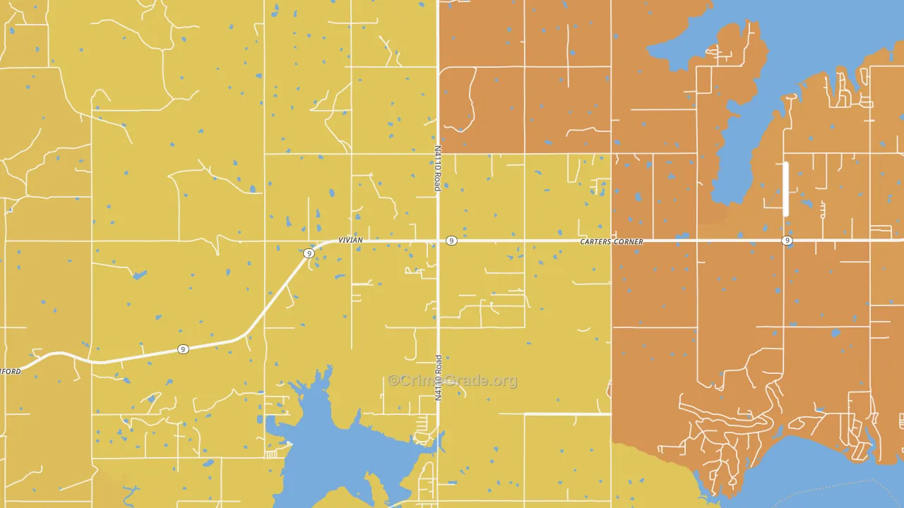 Vivian, OK Map of Drug-Related Crime Rates