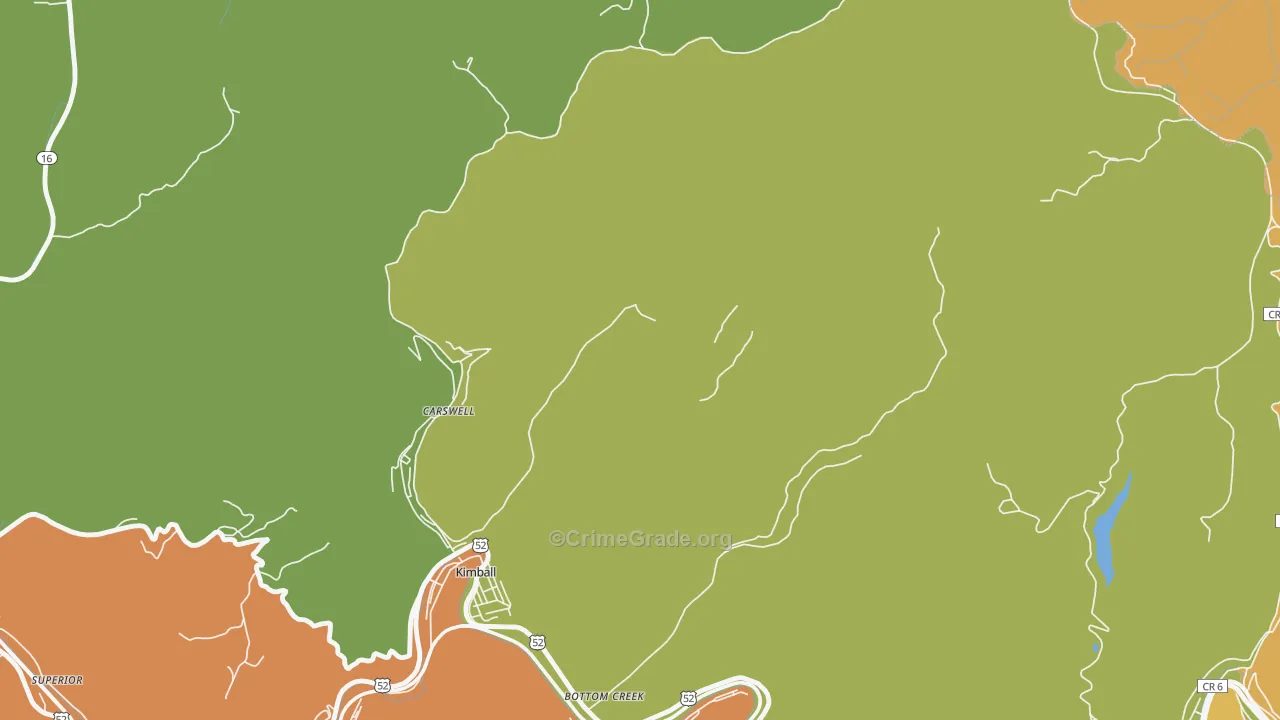Vivian, WV Map of Drug-Related Crime Rates