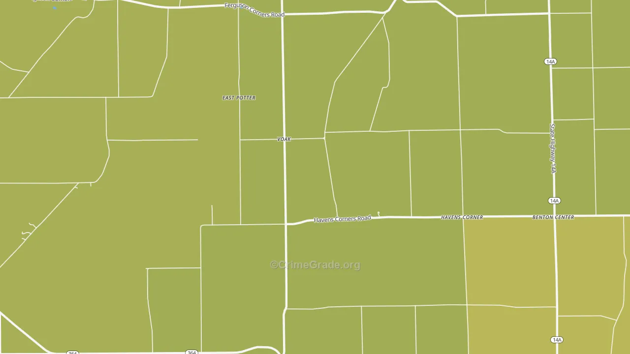 Voak, NY Map of Drug-Related Crime Rates