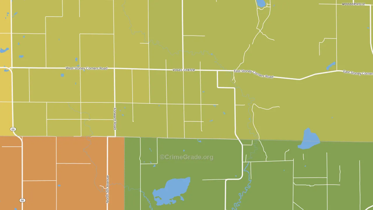 Vogel Center, MI Map of Drug-Related Crime Rates