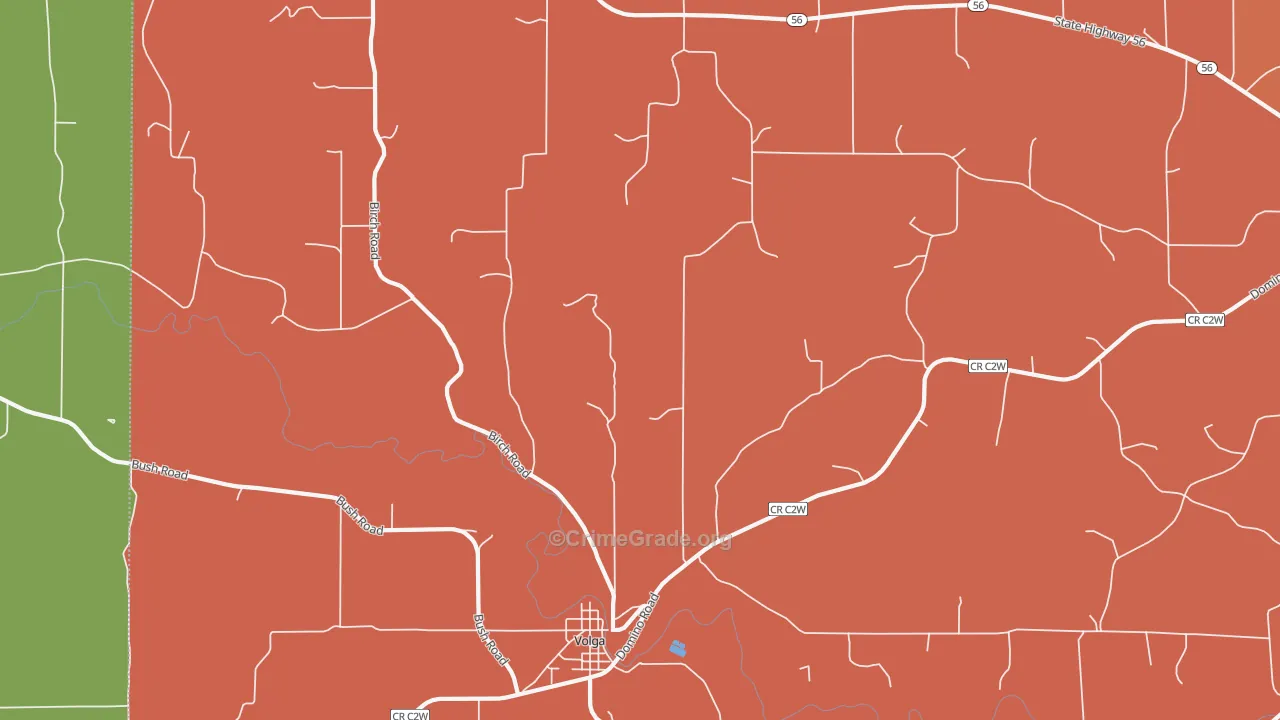 Volga, IA Map of Drug-Related Crime Rates