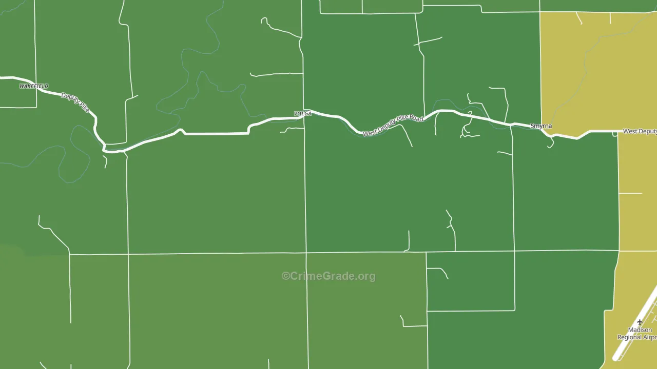 Volga, IN Map of Drug-Related Crime Rates